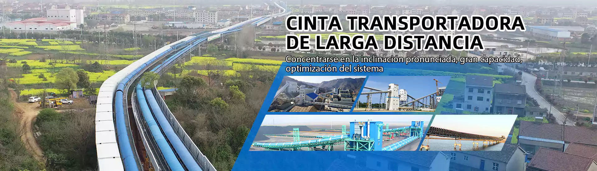 Transportador de correa de larga distancia